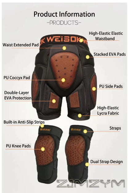 Outdoor Ski Protective Gear Set Sports Gear Shorts Snowboard